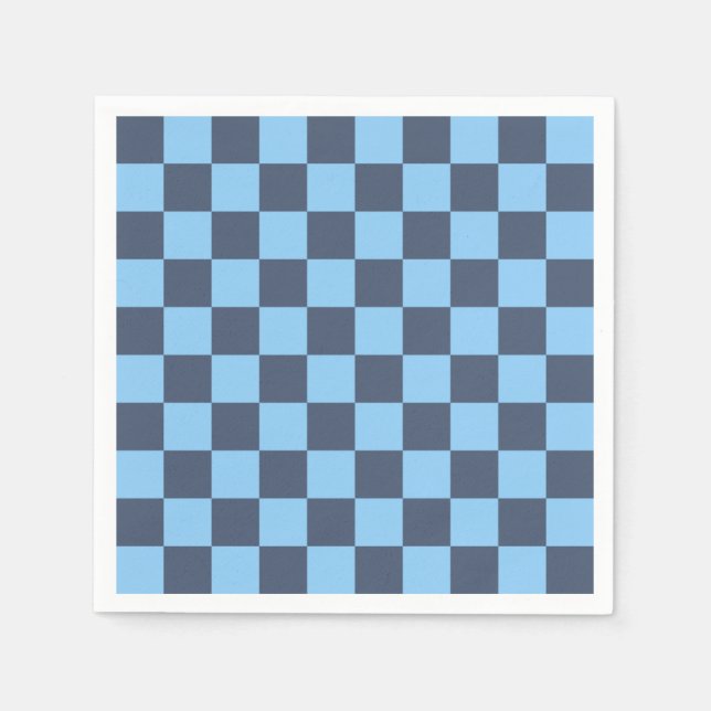 Blue Chequerboard Napkin (Front)