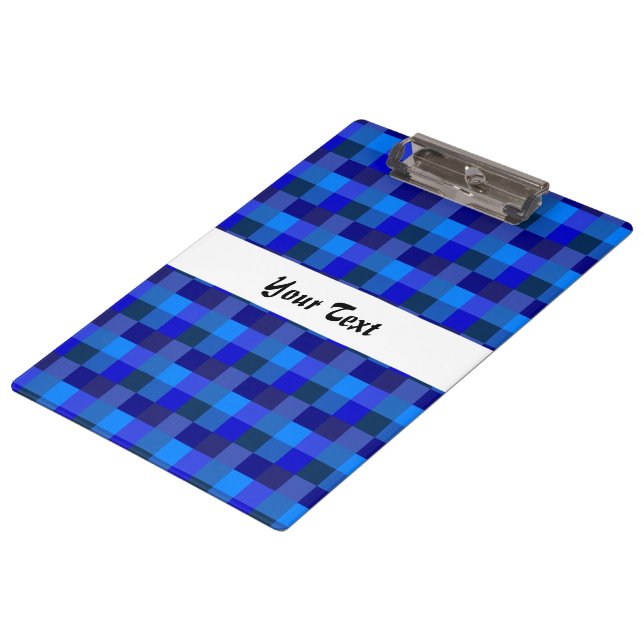 Blue chequerboard pattern clipboard (Angled)