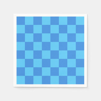 Blue Chequerboard Preppy Modern Minimalist Pattern Napkin