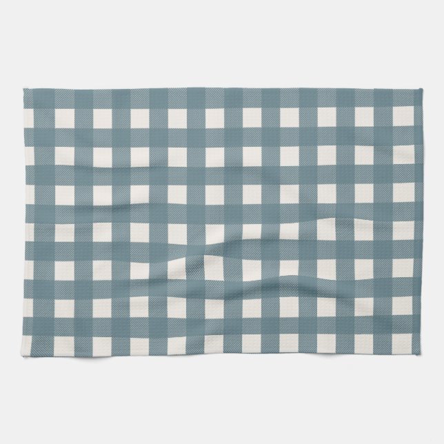 Blue Chequered Dish Towel (Horizontal)