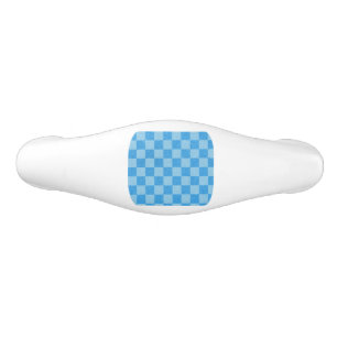 Blue Chequered Glitter Ceramic Drawer Pull
