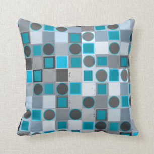 Blue Chequered Polka Dots Pillow