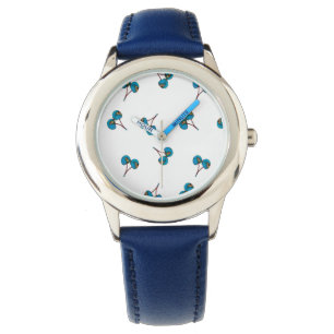 Blue Cherry Pattern Watch