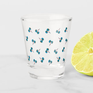 Blue Cherry Shot Glass