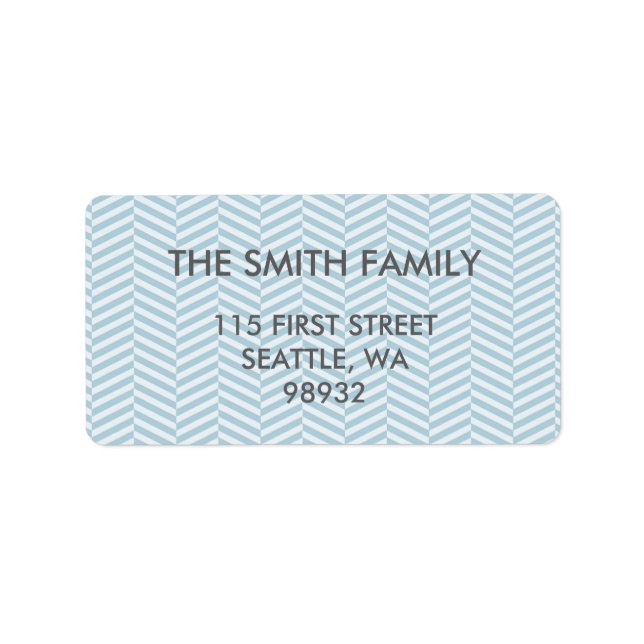 BLUE CHEVRON ADDRESS LABELS (Front)