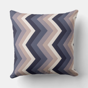 Blue Chevron Pattern Cushion