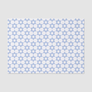 Blue Chevron Star of David Hanukkah Tissue Paper