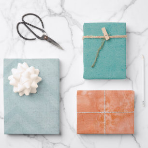 Blue Chevron Stripes Wrapping Paper Sheet