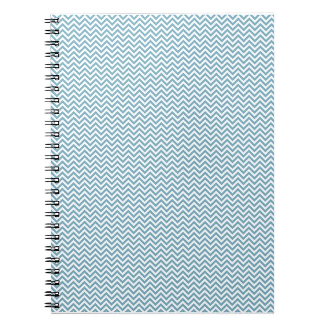Blue Chevron with Monogram Notebook (Front)