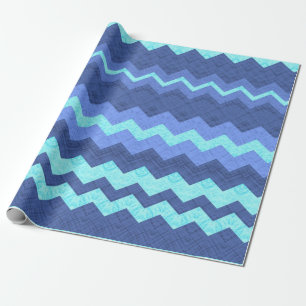 blue chevron wrapping paper