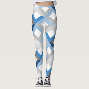 blue chevrons leggings