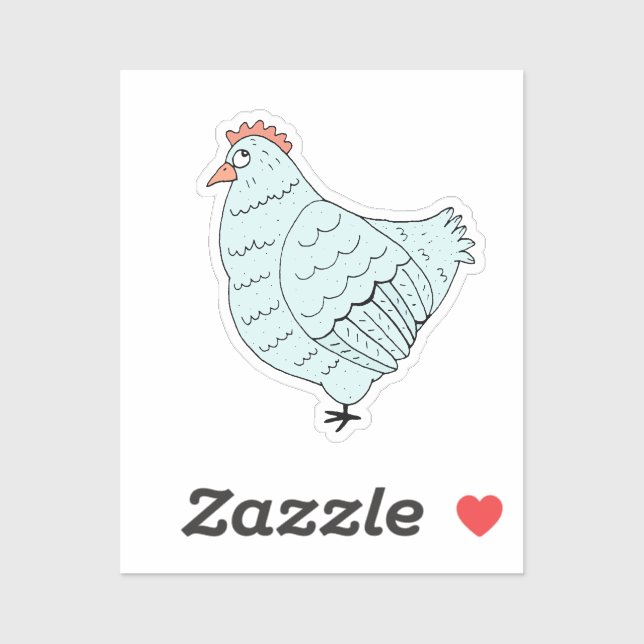 Blue Chicken Laptop Sticker (Sheet)
