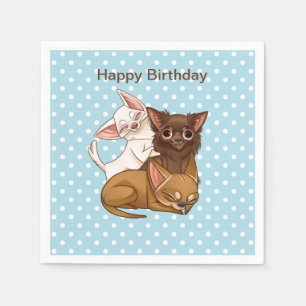 Blue Chihuahua Paper Napkins