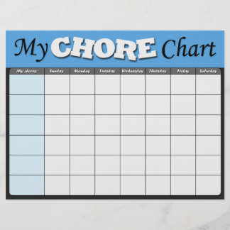Blue Children's Chore Charts Flyer