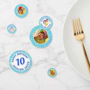 Blue Child's Birthday Personalised Photo Confetti