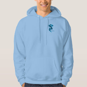 Blue Chinese Dragon Custom Hoodie