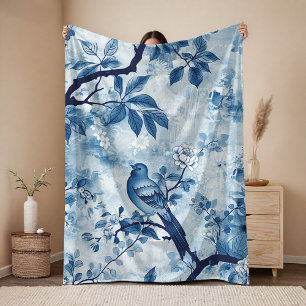 Blue Chinoiserie Blanket Gift for Her, Mum & Nana