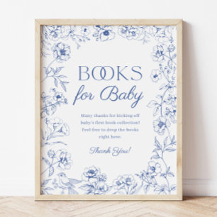 Blue Chinoiserie Books for Baby Sign