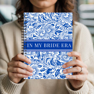 Blue Chinoiserie Bride Era Engagement Personalised Notebook