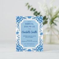 Blue Chinoiserie Chinese Floral bridal shower