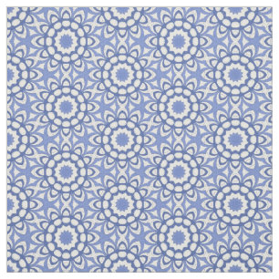 Blue chinoiserie circle repeat decorator fabric