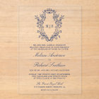 Blue Chinoiserie Crest Monogram Wedding