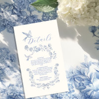 Blue Chinoiserie Floral Botanical Wedding