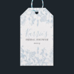 Blue Chinoiserie Floral Bridal Shower favour tags, Gift Tags<br><div class="desc">This stylish & elegant Bridal shower invitation features gorgeous blush and blue hand-painted watercolor wildflowers arranged as a lovely bouquet and elegant calligraphy script that's perfect for spring,  summer,  or fall weddings.</div>
