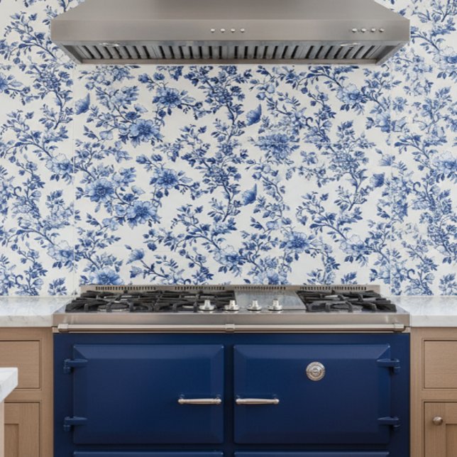 Blue Chinoiserie Floral   Tile (Creator Uploaded)