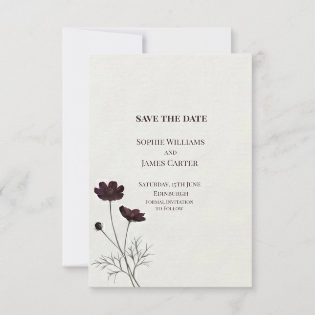Blue Chinoiserie Garden Wedding Save the Date (Front)