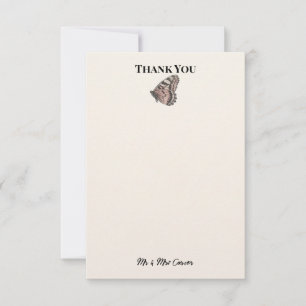 Blue Chinoiserie Garden Wedding Thank You Card
