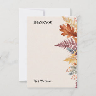 Blue Chinoiserie Garden Wedding Thank You Card