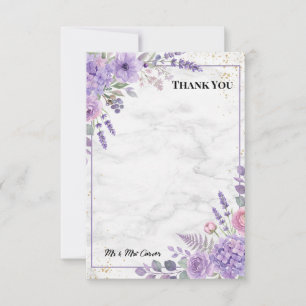 Blue Chinoiserie Garden Wedding Thank You Card