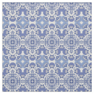 Blue chinoiserie horizontal repeat pattern fabric