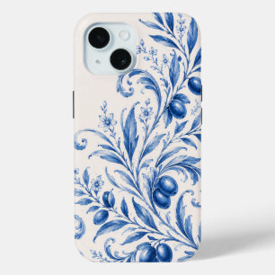 Blue Chinoiserie Olive Branch Phone Case
