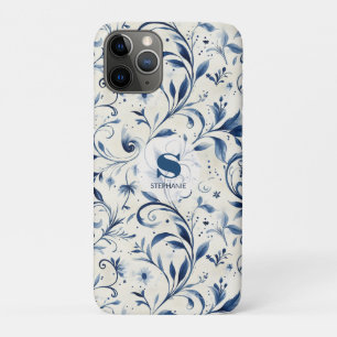 Blue Chinoiserie Watercolor Vine & Floral Case-Mate iPhone Case