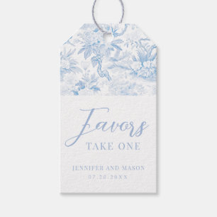 Blue Chinoiserie Wedding gift Take one Favour tags