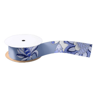 Blue Chintz Satin Ribbon