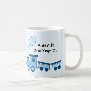 Blue Choo Choo Train Coffee Mug