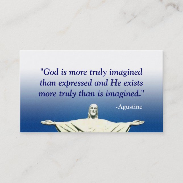 Blue Christian Business Card (Front)