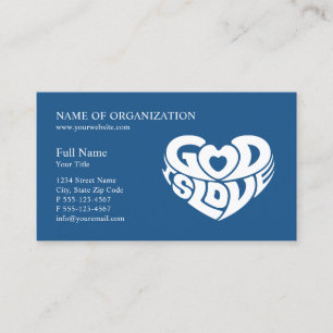 Blue Christian Church Pastor Religious Ministry Appointment Card