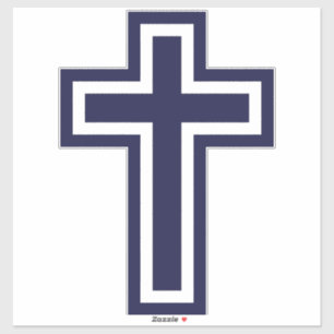 Blue Christian cross different variants