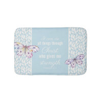 Blue Christian Philippians 4:13 Butterfly
