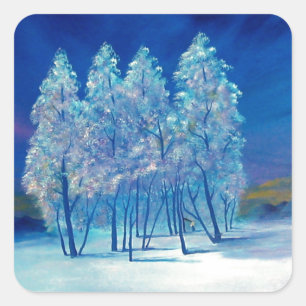 Blue Christmas #4 Square Sticker