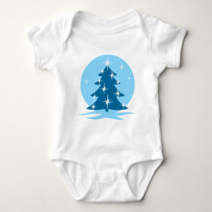 Blue Christmas Baby Creeper Holiday Classic Gift