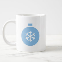 Blue Christmas Ball Giant Coffee Mug