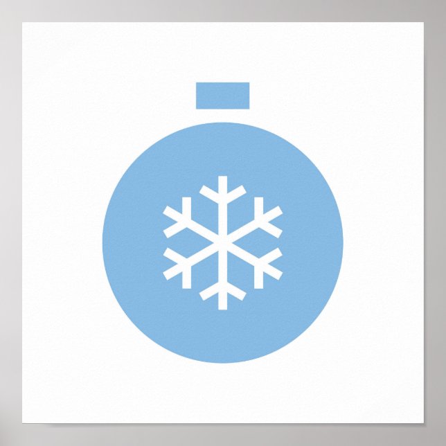 Blue Christmas Ball Poster (Front)