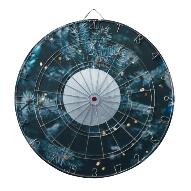 Blue Christmas Bauble Dartboard (Front)