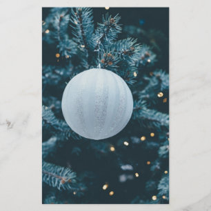 Blue Christmas Bauble Stationery