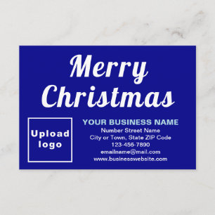Blue Christmas Business Small Flat Greeting Card